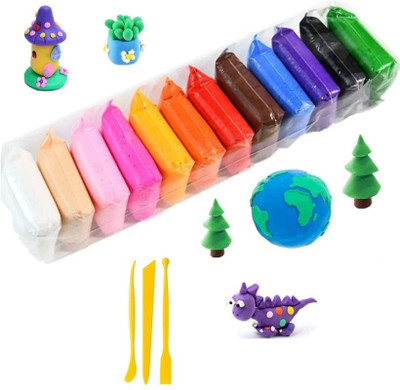 HappyBive Pack of 12 Non-Toxic Modelling Fluffy Foam Bouncing Air Dry Clay for Kids|H47