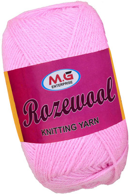 M.G Enterprise Rosewool Pink 400 gms Wool Ball Hand knitting wool- Art-FIH