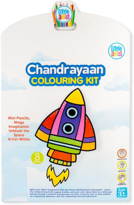 ZWINKO Coloring Kit Includes 8 Printed Sheets & Pencil Colour Set for Girls & Boys