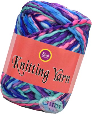 Simi Enterprise Knitting Yarn Thick Chunky Wool, Sumo Teal mix 300 gms- Art-HCE