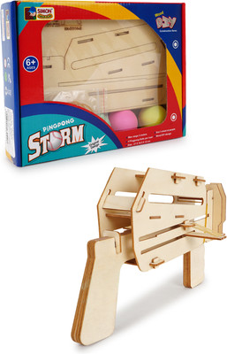 Simon Simon Wood DIY Ping Pong Storm Toy for Kids: Build, Play, and Conquer Shot Put