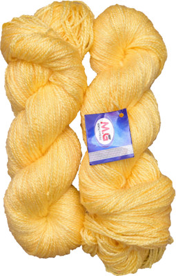 M.G Enterprise Rabit Excel Dark Cream (200 gm) Wool Hank Hand knitting wool / Art Craft soft fingering crochet hook yarn, needle knitting yarn thread dyed