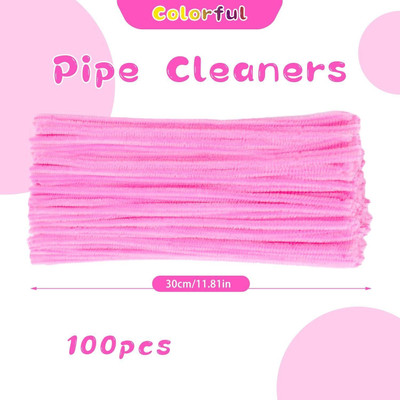 Geek Arts 100 Pcs Pipe Cleaner for Hobby Crafts, Scrapbooking, DIY Accessory