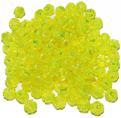 PUSHPA CREATION PCA MacrameYellow Crystal Black Colour Beads,8mm, (Crystal Beads for Making Macrame Jhula, Macrame Toran, Macrame Jhumar) 100 Qty