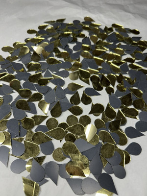 arteneer Almond shape golden mirror-16 mm size- 130pcs