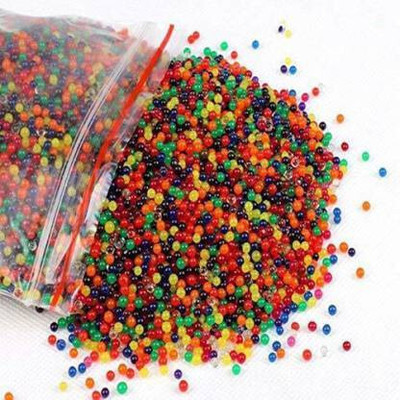 Sharum Crafts Crystal Soil Water Beads (Multicolour) - Pack of 10000 Pieces (Approxi