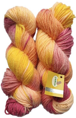 NTGS Jolly Print Thick Chunky Wool Hand Knitting Yarn (Multi Shade no-11, 200 Gram)