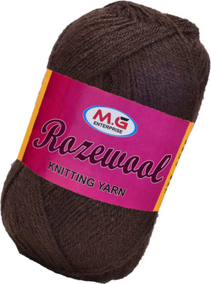 M.G Enterprise Rosewool Coffee 400 gms Wool Ball Hand knitting wool- Art-FHG