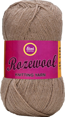 Simi Enterprise Rosewool Brown 200 gms Wool Ball Hand knitting wool- Art-FHF