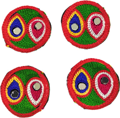 90 Degree Jeans Denim Embroidery Cloth Stitching Patches Stickers Applique Red Round-4