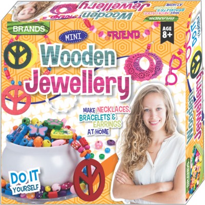 RAINBOW RIDERS DIY Mini Wooden Jewelry Kit Create Designer Pieces at Home for Girls age 8+