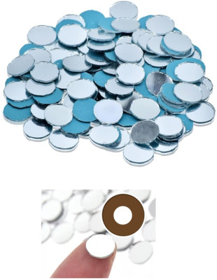 Waaome ® ( 500/PCS )Round Shape Mirror For Craft, Decoration & Multi Purpose Uses(A261)