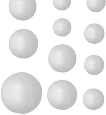 First Click 11 Pcs Art And Craft Styrofoam Bolls 1.5 Inch 6 pc 2.5 Inch 4 pc 4 Inch 1 Pc