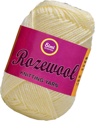 Simi Enterprise Rosewool Cream 300 gms Wool Ball Hand knitting wool- Art-FHH