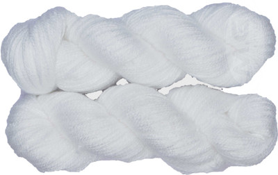 KNIT KING Vardhman Rabit Excel White (300 gm) Wool Hank Hand knitting wool Art-FDB