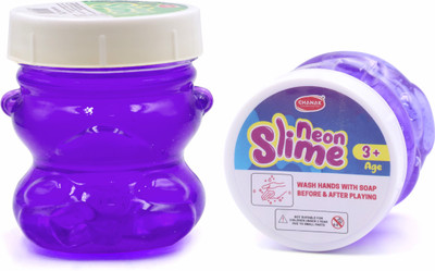 Aditi Toys Neon Slime Kit Soft Non-Toxic For Boys Girls 5+ Age Each 100ml (Blue Pack of 2)