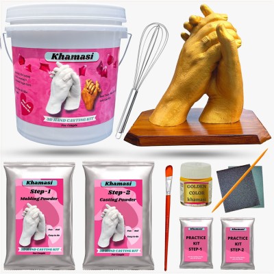 Khamasi 3D Hand Molding Casting Kit for Couples, Special Anniversary Gift Husband & Wife