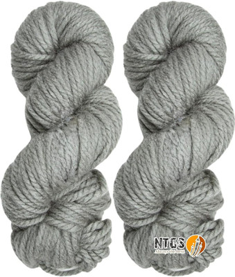 NTGS Motu Thick Chunky Wool Hand Knitting Best (Light Grey Shade no-35, 200 Gram)