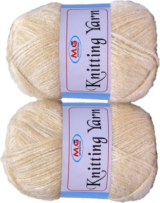 M.G Enterprise Knitting Wool Yarn, Soft Fancy Feather Wool Light SKin 300 gm- Art-HEE