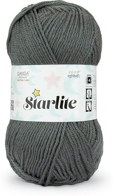 KB STAR Ganga Acrowools Starlite, , Hand Knitting Yarn (200gram) (Stl016 - Mid Grey)