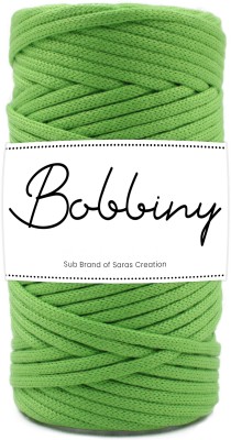 Bobbiny Knitted Braided Light Green Crochet 100m 3MM Macrame Thread Cotton Cord