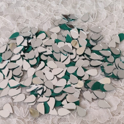 ilika9 Regular Shape Mirror for Lippan Art - Drop Shape - 10*16mm - 100 gms. (390 pcs)
