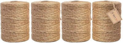 GIFTI SKY Jute Threads ,Twine String Rope 1000 Mtr 2ply 2mm Thick Natural for Art & crafts