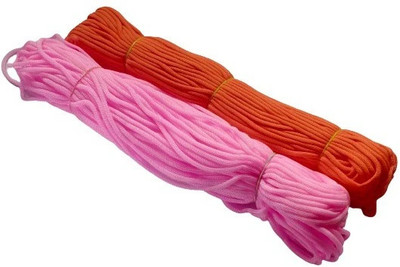PUSHPA CREATION Orange and Dark pink soft Macrame 4mm cord set Macrame craft