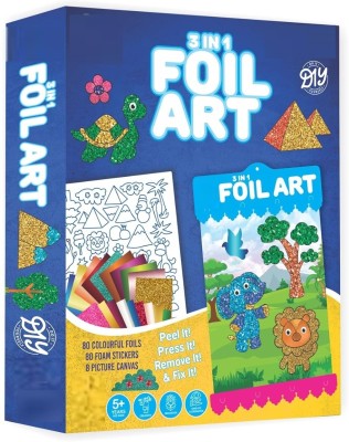 zokato 3 in 1 Foil Art DIY Creative Activity Kit