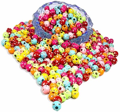Uniqon Pack of 500 Gram (750 Pcs Approx) 12mm Multicolor Moti Balls Pearl Craft Bead