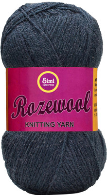 Simi Enterprise Rosewool Mouse Grey 200 gms Wool Ball Hand knitting wool- Art-FIB
