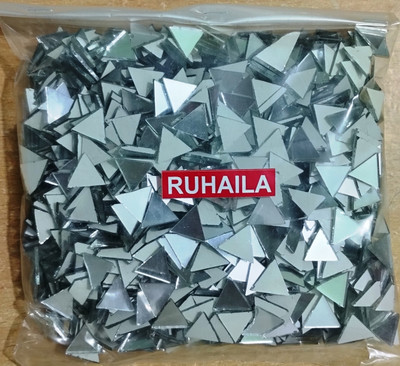 RUHAILA 12 MM TRIANGLE SHAPE MIRROR FOR ART JWELLERY & CRAFT- 400 GMS (2000 PCS)