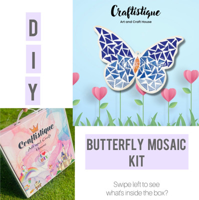 Craftistique Butterfly Mosaic DIY Art And Craft Kit