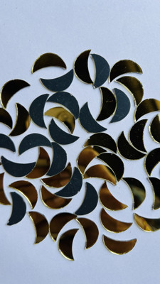 MIRROR GLASS WORLDWIDE FANCY SHAPE GOLDEN MIRROR FOR LIPPAN ART 20MM 100GM 310PIECE