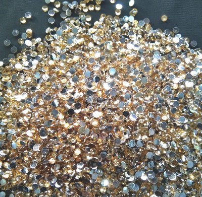 Atifa 3MM LCT Golden Resin Stone Beads for Craft and Embroidery work [16000 pcs]