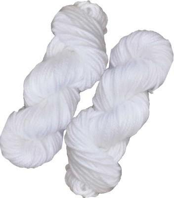 KNIT KING Vardhman Knitting Yarn Thick Chunky Wool, White 400 gm K_K