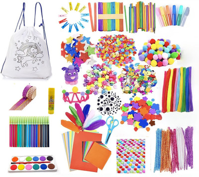 KHUSHA CREATIONS Art & Craft Hobby Materials Activity Combo With DIY Sack Bag/DIY Crafting Set