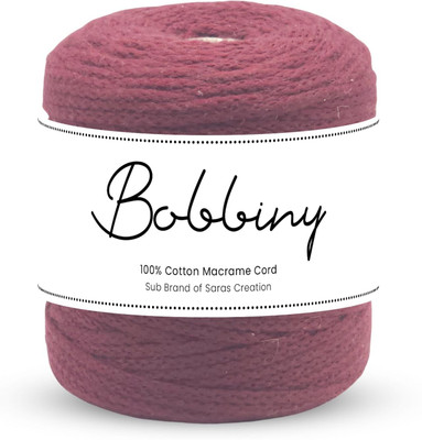 Bobbiny 4MM 50 Meter Knitted Macrame Cotton Like Cord Dori Thread for Macrame DIY