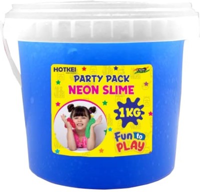 HOTKEI (Neon 1kg) Blue Fruit Scented DIY Magic Slime Clay Jelly Set kit Toys for Kids