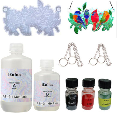 IKALAA Resin KIT with door hanging,Resin Kit for beginners,Resin 100 ml,Hardener 50 ml
