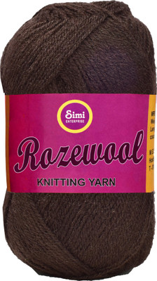 Simi Enterprise Rosewool Coffee 200 gms Wool Ball Hand knitting wool- Art-FHG