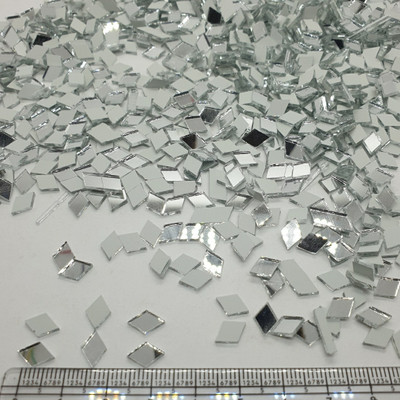 SK ART GALLERY Craft mirror diamond shape 200g, 1 fabric glue free.
