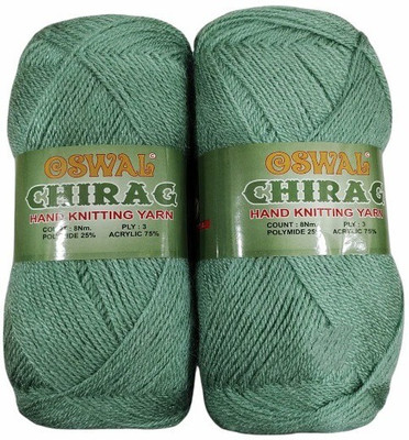 RCB Oswal Chirag Teal (400 gm) Wool Ball Hand Knitting Wool/Art Craft Soft Fingering Crochet Hook Yarn, Needle Knitting Yarn Thread Shade no-4