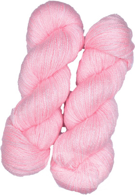 M.G Enterprise Vardhman Rabit Excel Pink (400 gm) Wool Hank Hand knitting wool Art-FDE