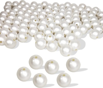 Airtick Pack of 100 Gram (25 Pcs Approx) 20mm White Moti Ball Pearl Bead Craft Material