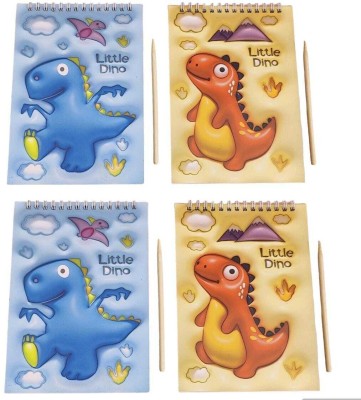 Tera13 Gifts for Kids Scratch Book for Kids - Dinosaur Magic Book Pad