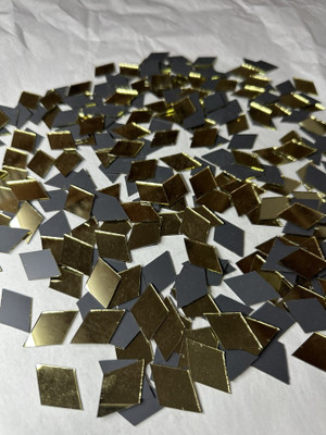 arteneer Kajukatri shape golden mirror-20 mm size- 80pcs
