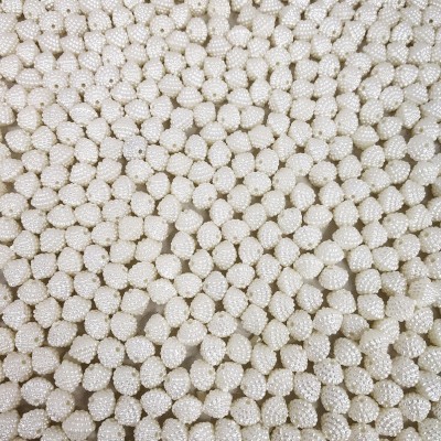 Utkarsh (Pack of 300 Gram) 12mm White Abs Angura Moti Pearl Bead Craft Decor Material