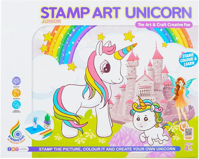 zokato Stamp Art Unicorn Small | Stamping & Coloring Set