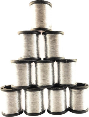 MAYURA FASHIION silver Thread(1000 m Pack of10)
